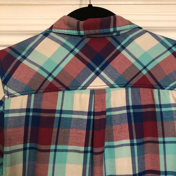 J. Crew Factory Plaid Flannel Pull-Over - Picture 5 of 7